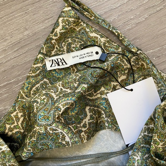 Zara Satin Effect Print Mini Dress - Picture 7 of 7